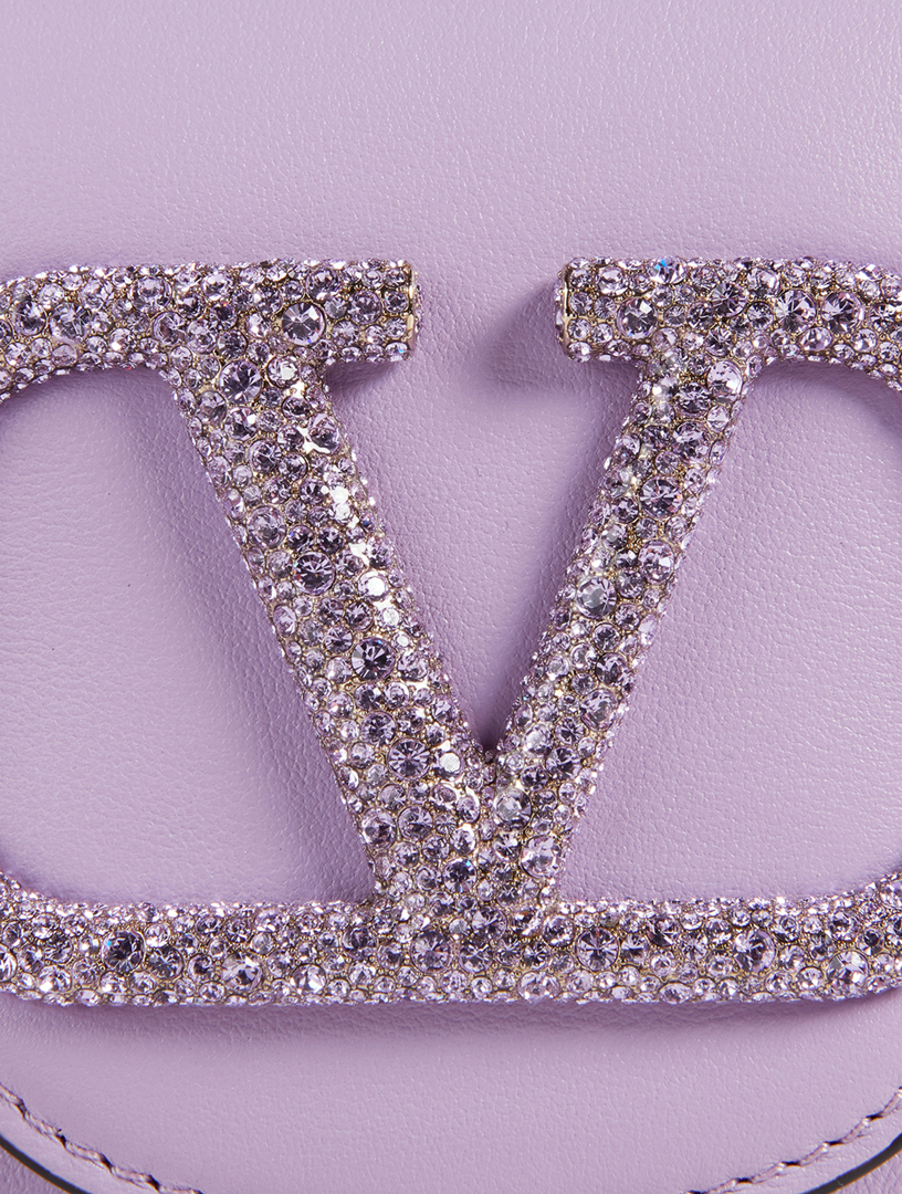 Small Locò Crystal-Embellished Leather Shoulder Bag