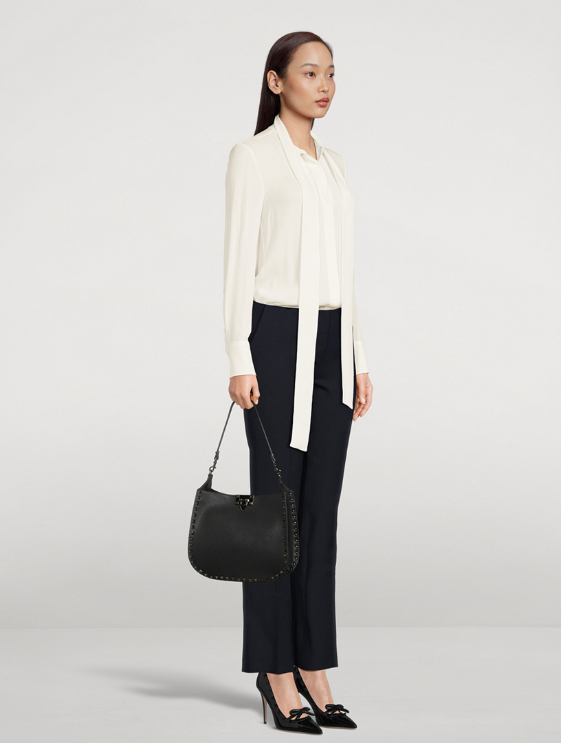 Rockstud Leather Shoulder Bag