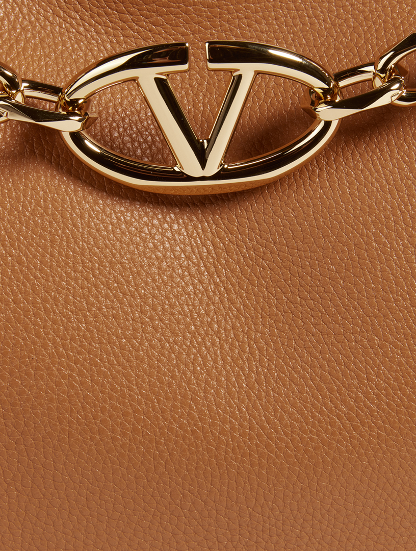 VLOGO Gate Leather Tote Bag
