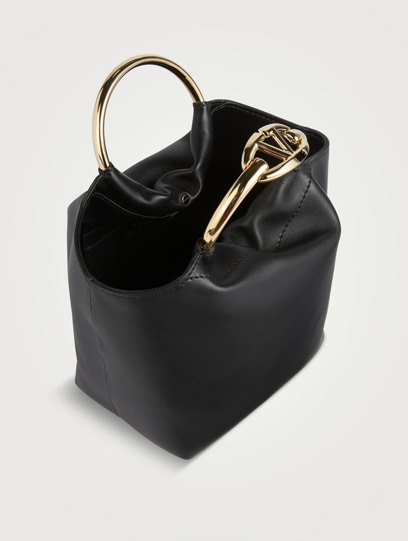 Small Carry Secrets Leather Tote Bag