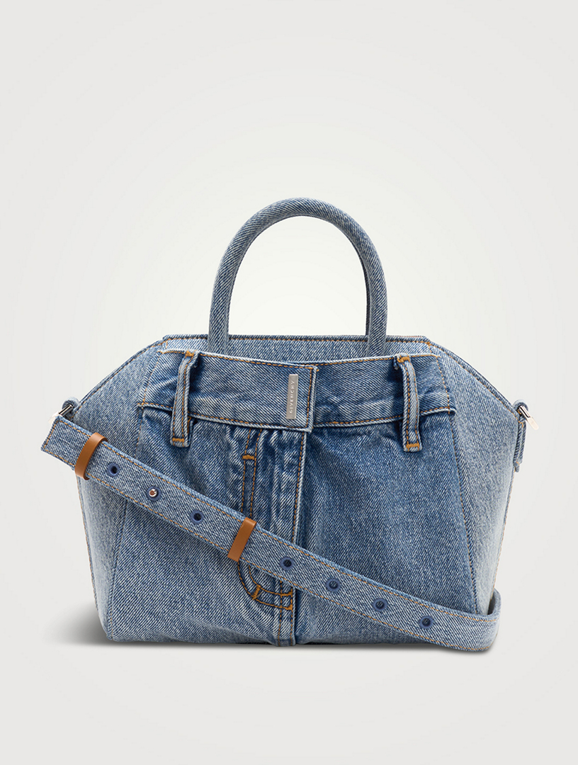 ハンドバッグ Givenchy Denim Mini Antigona Lock Handbag Mini Antigona Lock bag in gradient denim in - medium blue