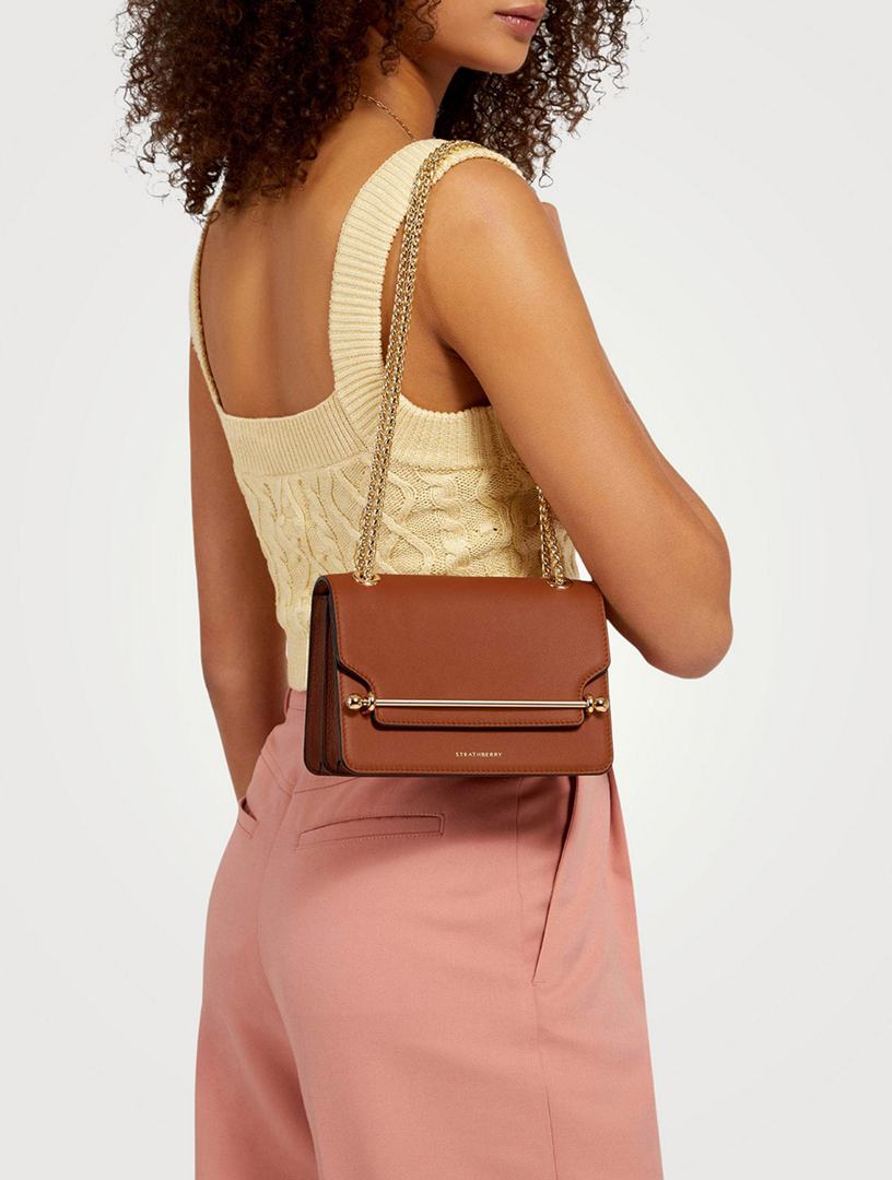 East West Mini Leather Crossbody Bag