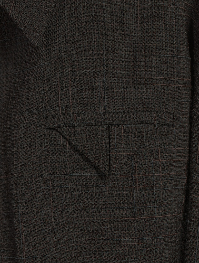 Viscose And Silk Criss-Cross Jacket