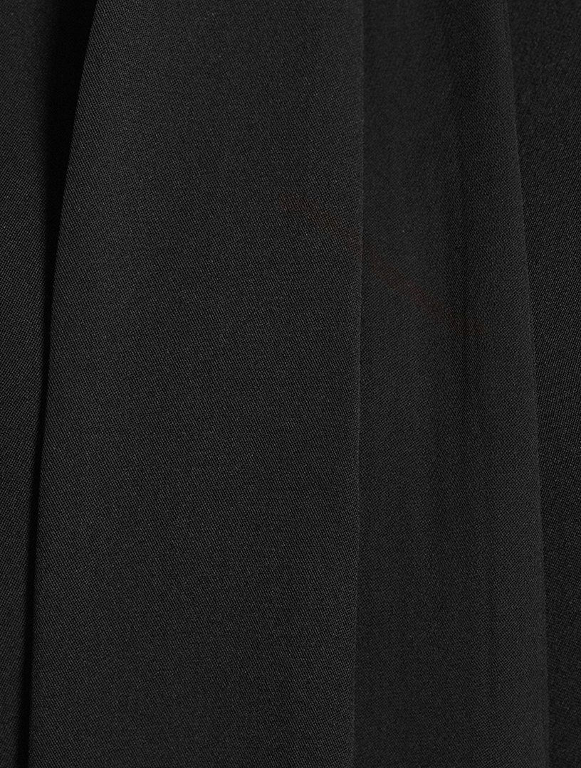 Silk Georgette Tie-Neck Blouse