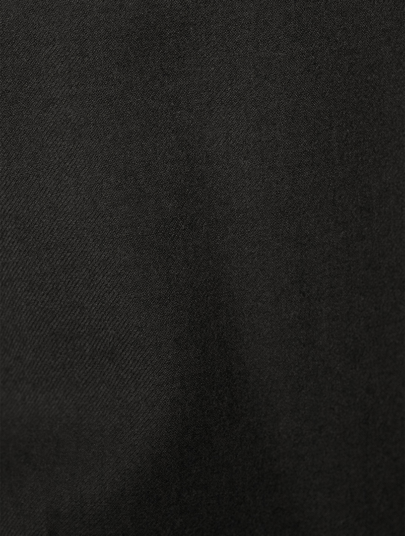 Flannel Wool Straight-Leg Trousers