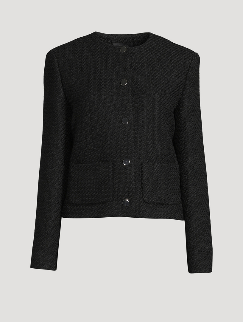 THEORY Cropped Tweed Jacket | Holt Renfrew