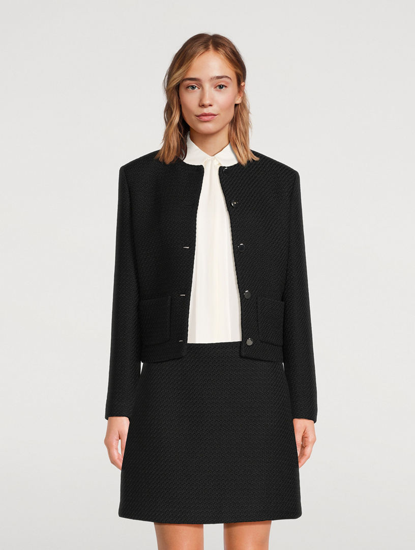 THEORY Cropped Tweed Jacket | Holt Renfrew