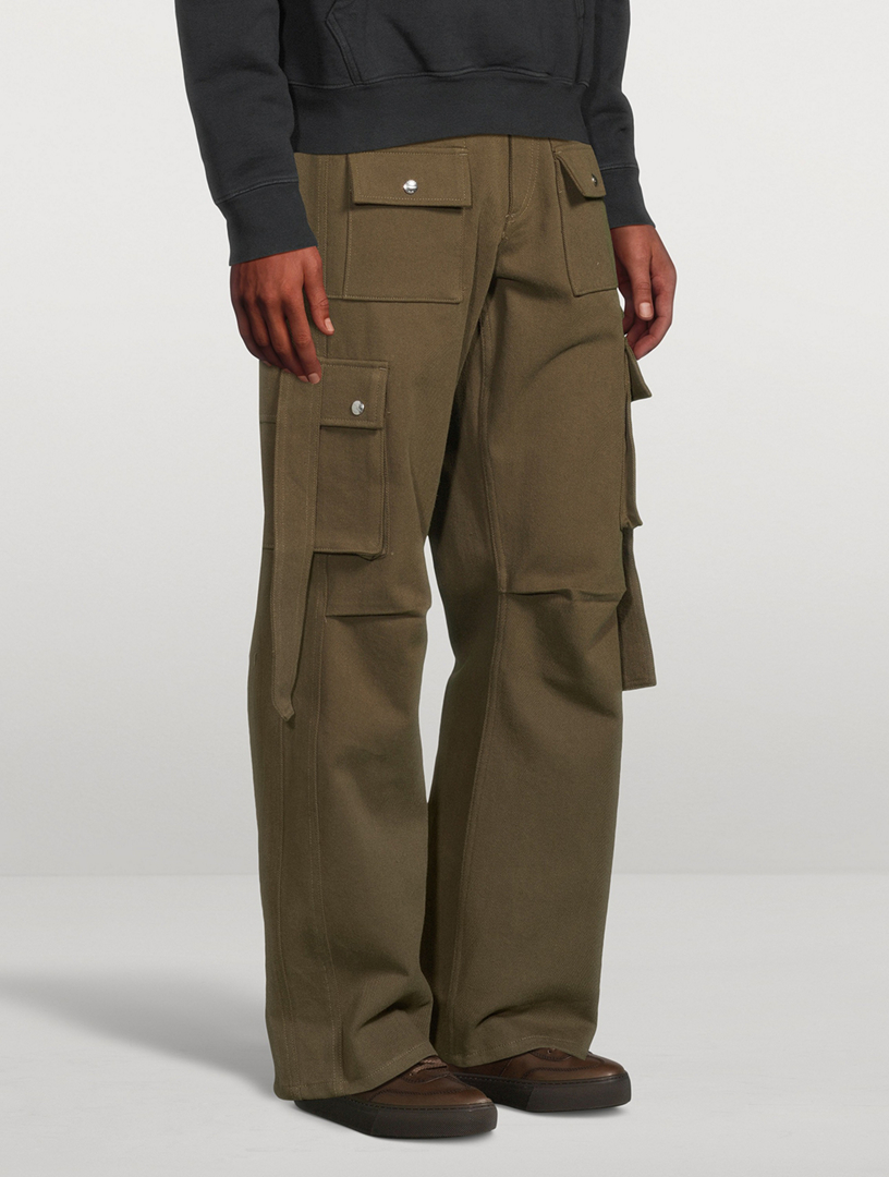 Enzyme cotton twill cargo pants in green - Tom Ford