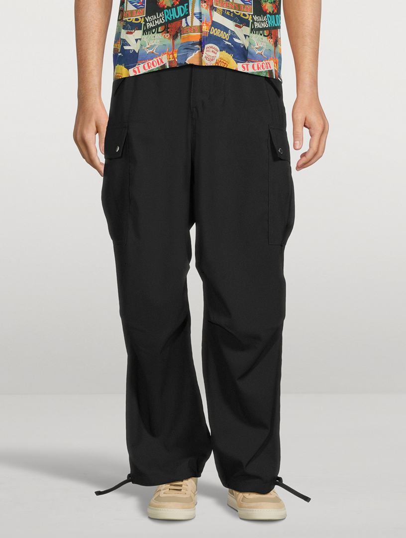 Check Panel Cotton Blend Jogging Pants in Black/birch brown - Men