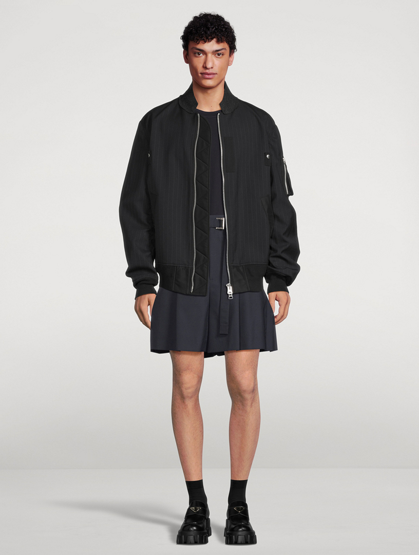 Wool-Blend Suiting Shorts