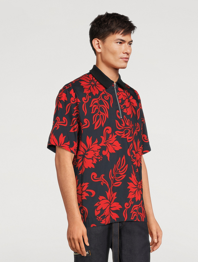 Short-Sleeve Shirt Floral Print