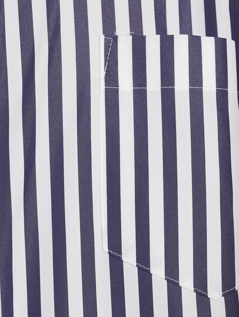 Cotton Poplin Shirt Striped Print