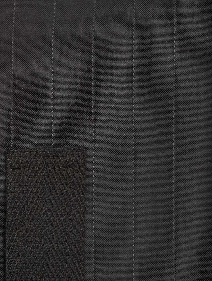 Blouson Jacket Chalk Stripe Print