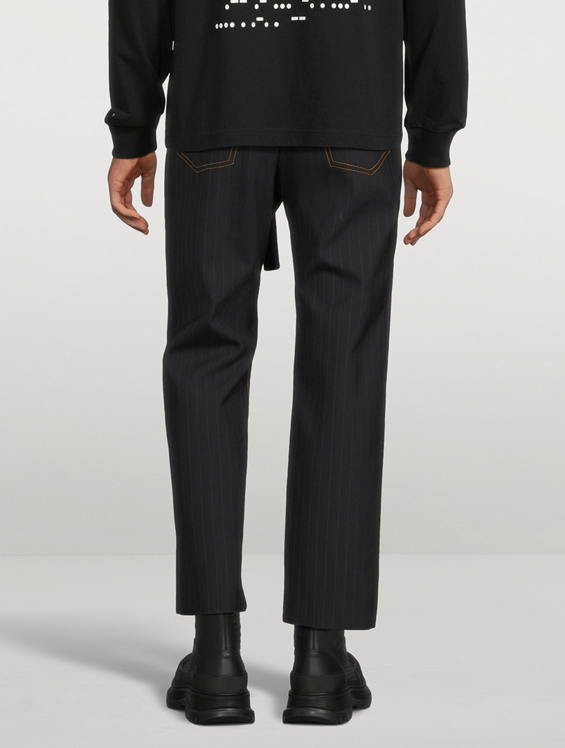 Bonding Pants Chalk Stripe Print