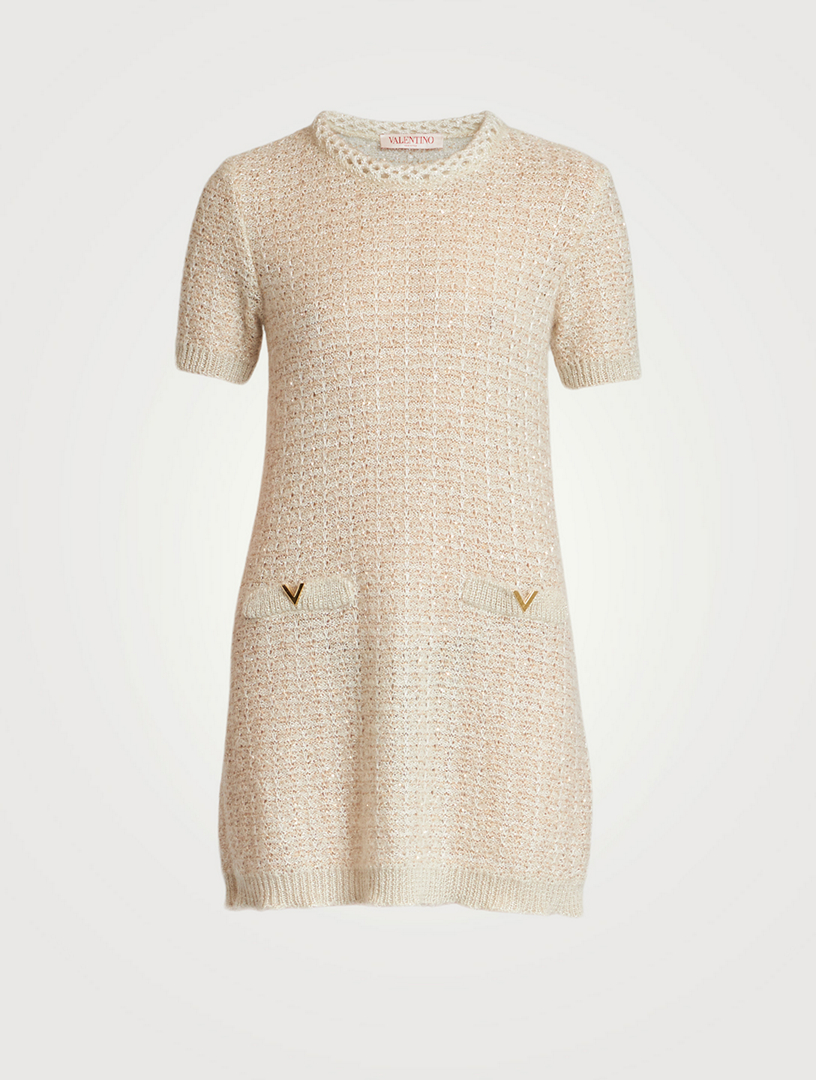 VALENTINO Knit Short-Sleeve Mini Dress | Holt Renfrew