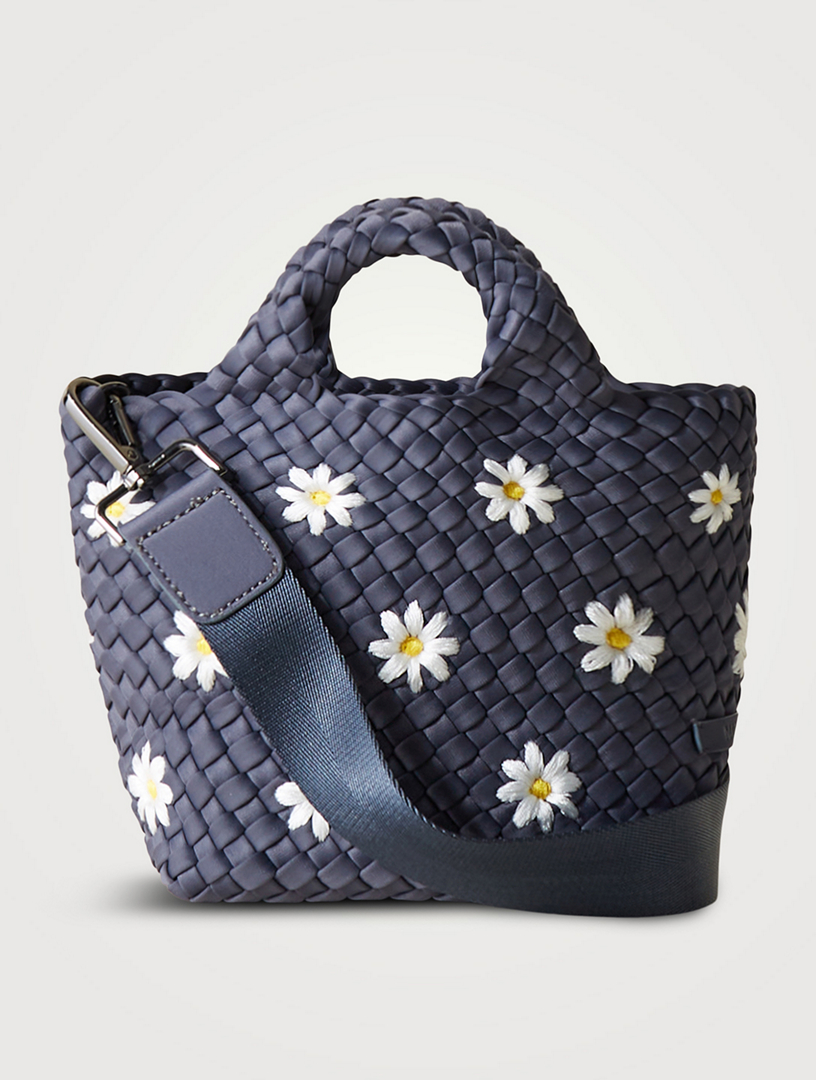Petit St. Barths Daisy-Embroidered Neoprene Tote Bag