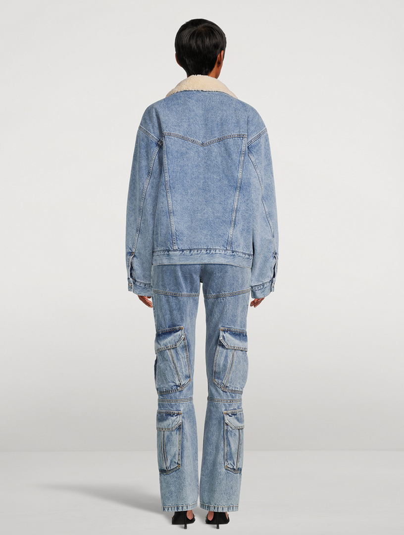 GIVENCHY Fleece-lined denim jacket