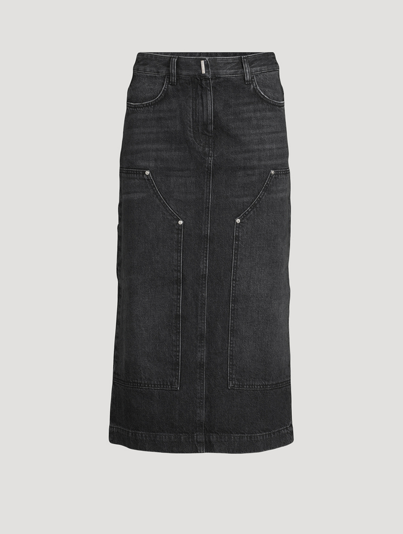 GIVENCHY Patchwork Denim Maxi Skirt | Holt Renfrew