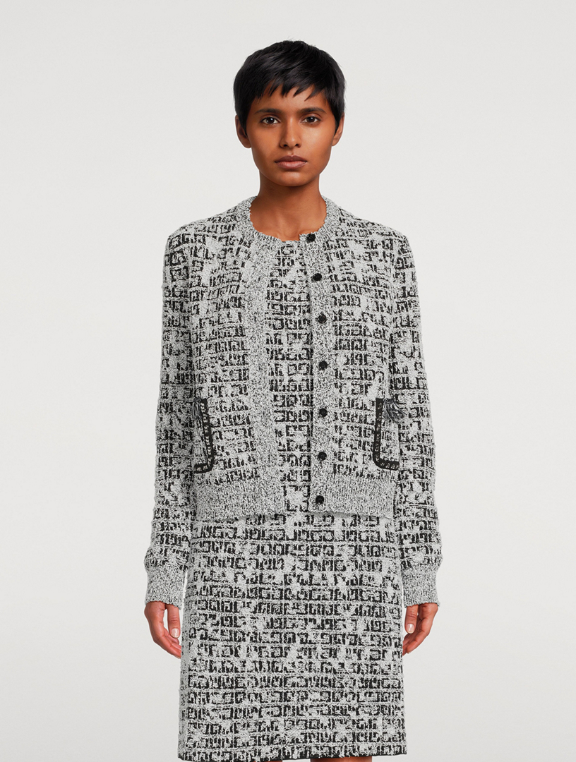 4G Jacquard Cardigan