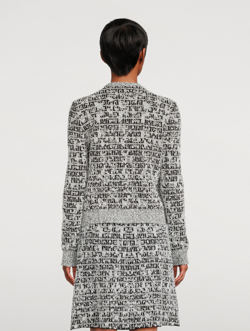 4G Jacquard Cardigan