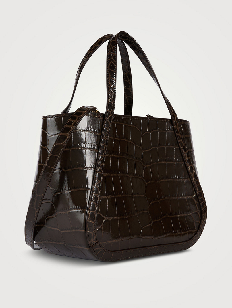 Greca Goddess Small leather tote bag in black - Versace