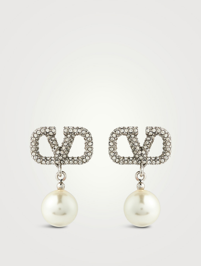 ネックレス・ペンダント VALENTINO GARAVANI VLOGO PENDANT EARRINGS Valentino Garavani VLogo Signature Drop Earrings | Gold
