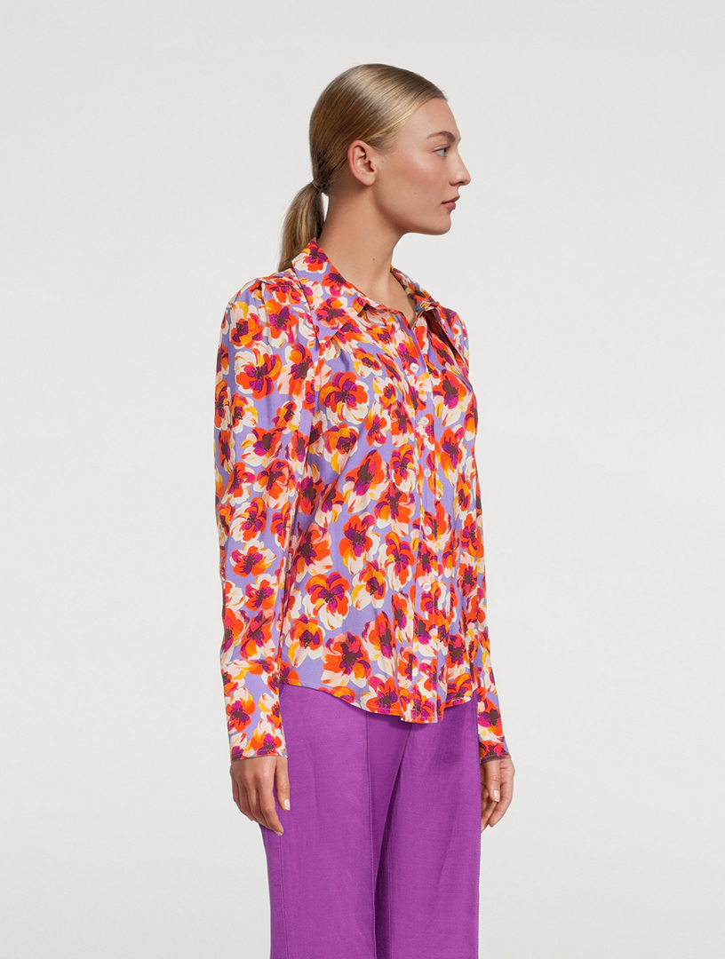 Box Pleat Shirt Floral Print