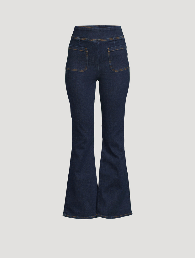 Belthy 0ENAF Woman: Bootcut and Flare Medium blue Jeans