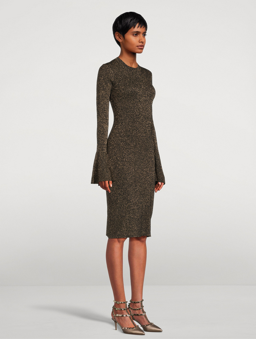 FRAME Godet Lurex Midi Dress Holt Renfrew