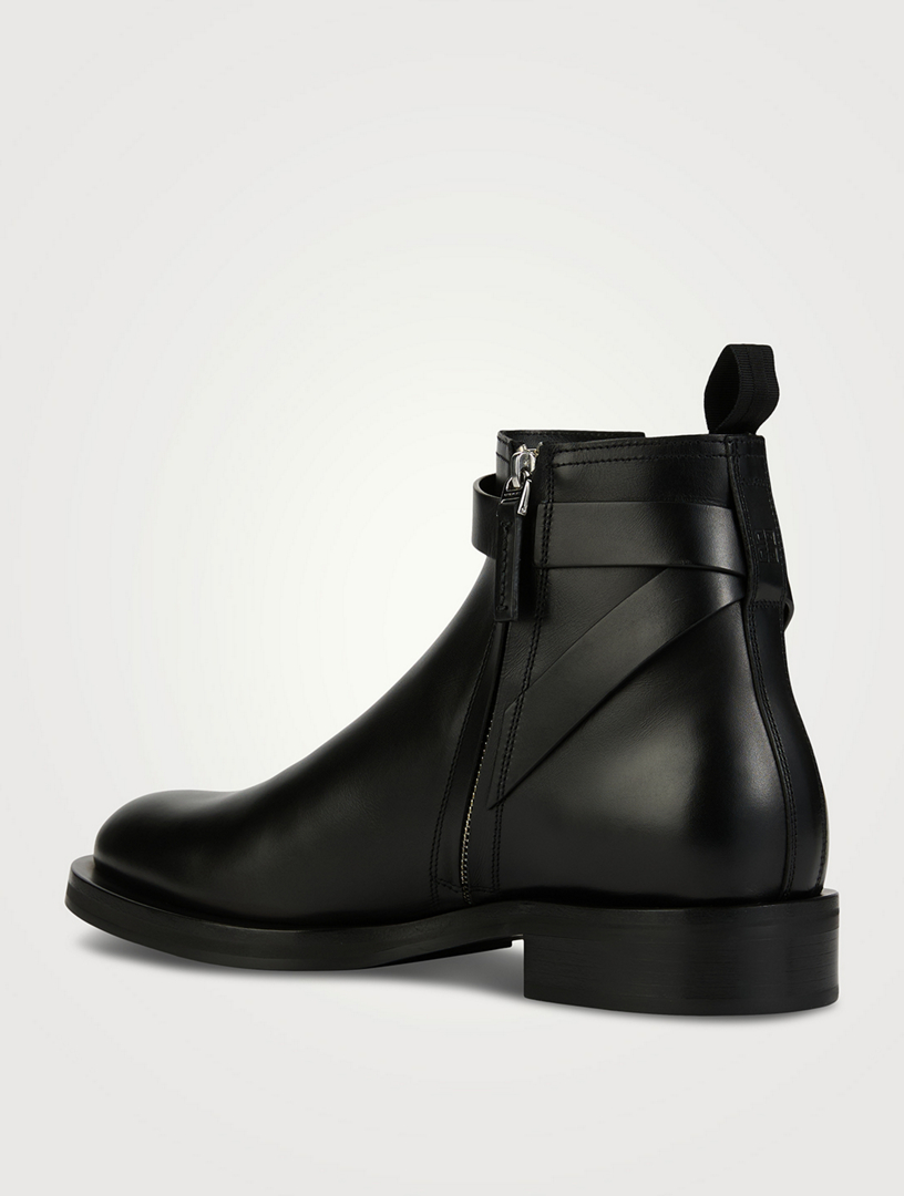 Leather Ankle Boots With Padlock