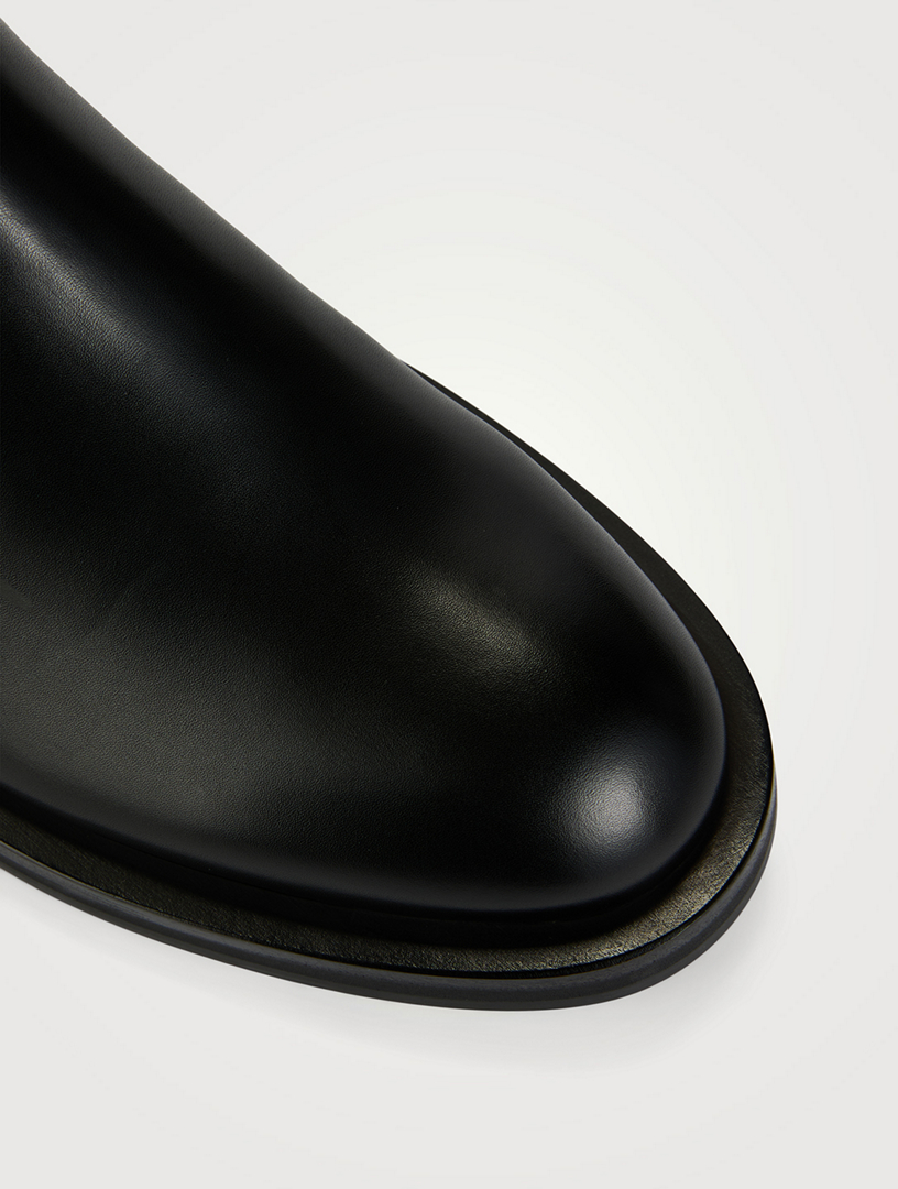 Leather Ankle Boots With Padlock