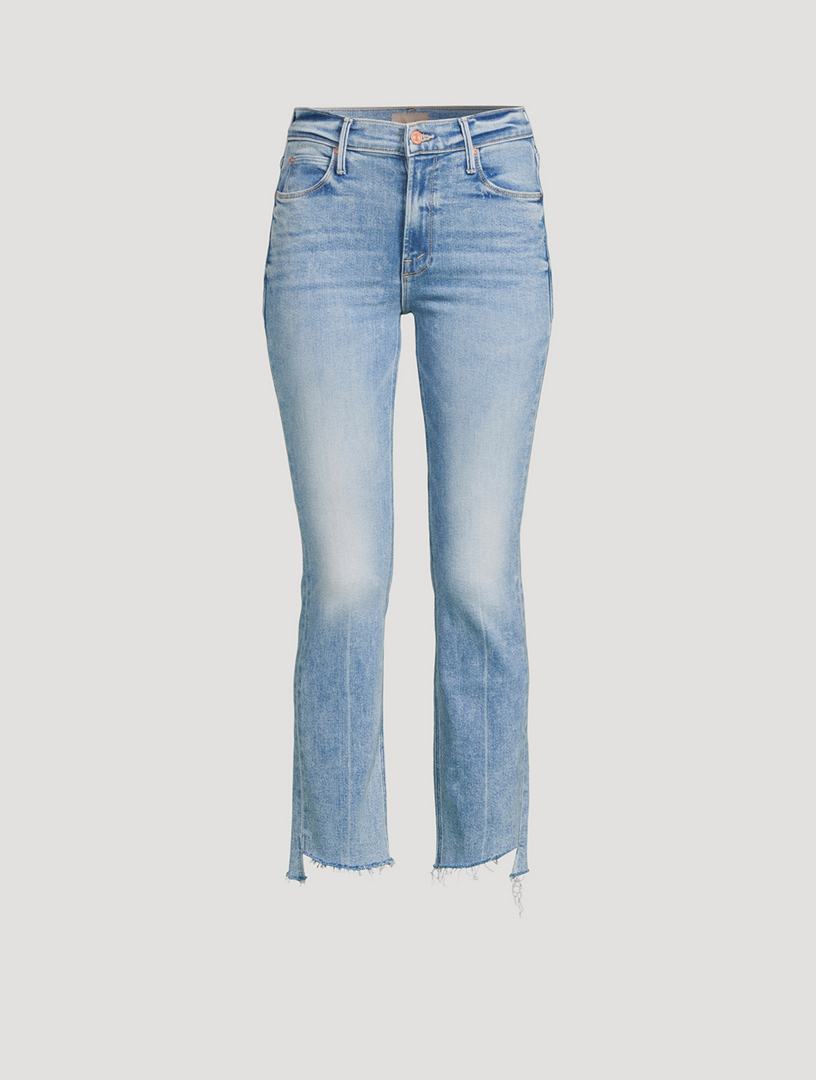 The Dazzler Straight-Leg Ankle Jeans With Step Fray