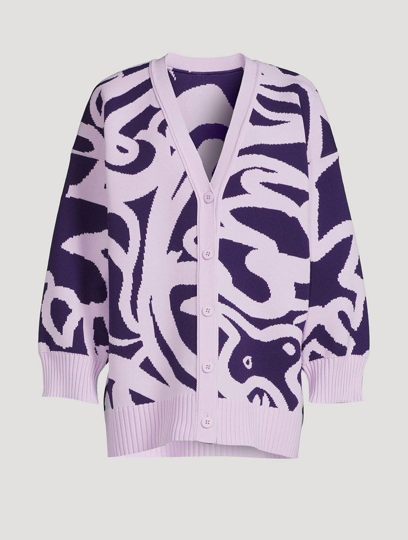 PLEATS PLEASE ISSEY MIYAKE Seeker Jacquard Cardigan | Holt Renfrew