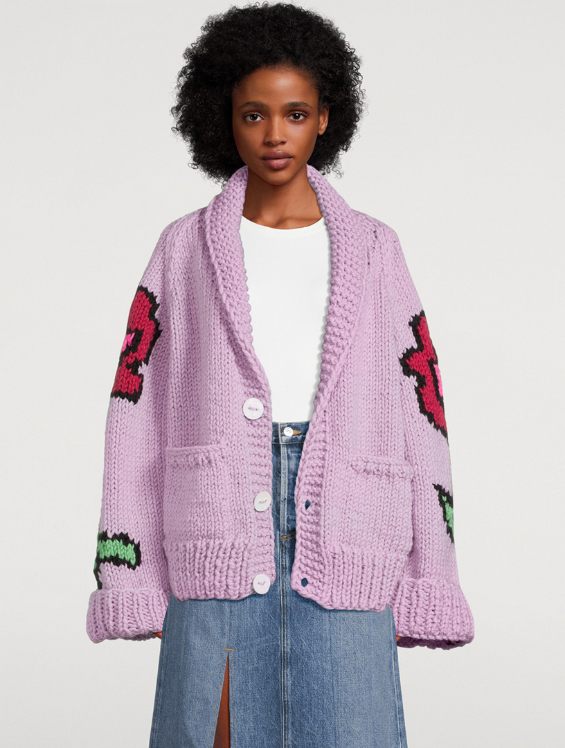 GOGO Flower Wool Sweater Jacket Holt Renfrew