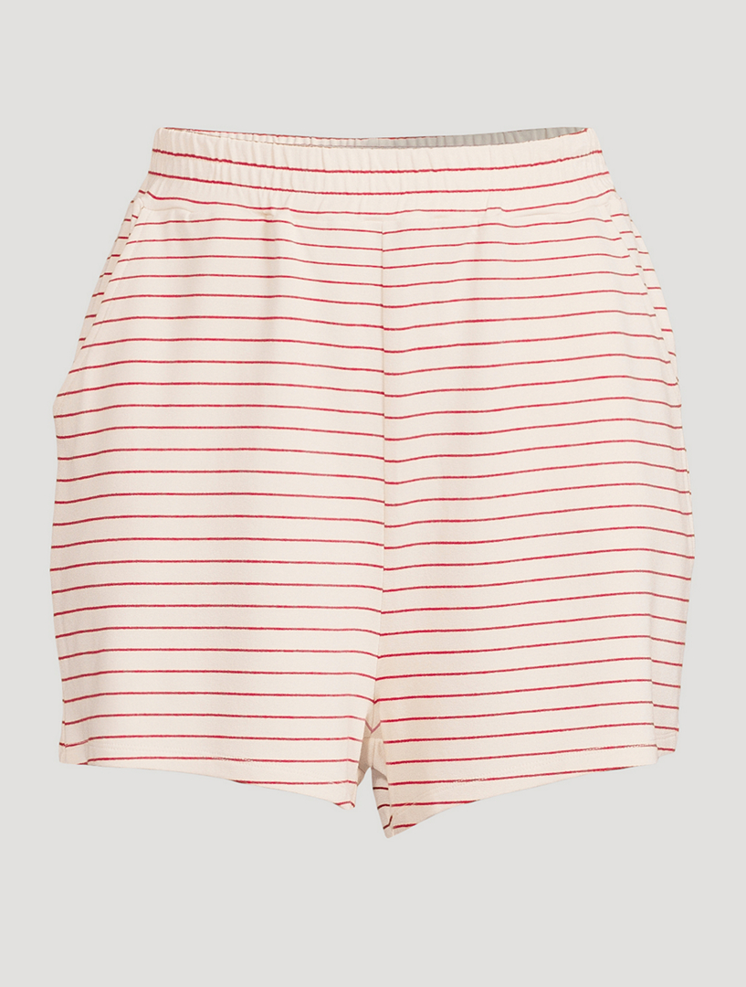 Striped French Terry Shorts