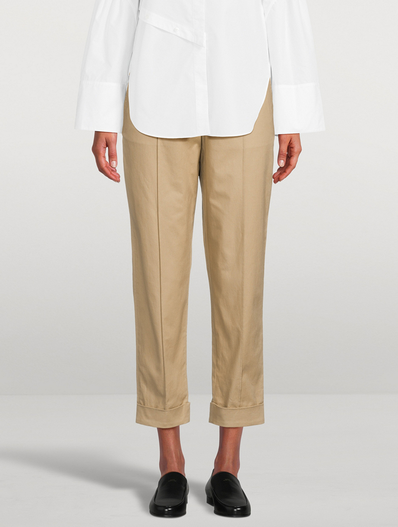 Tailored Crepe Carrot Leg Trouser