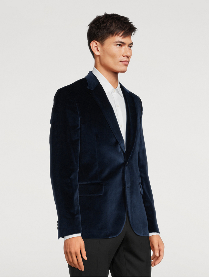 Velvet Tailored Two-Button Jacket