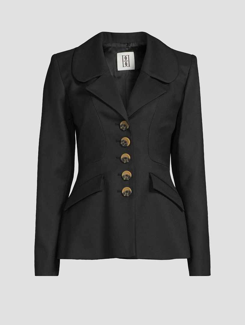 Designer black 2024 blazer womens