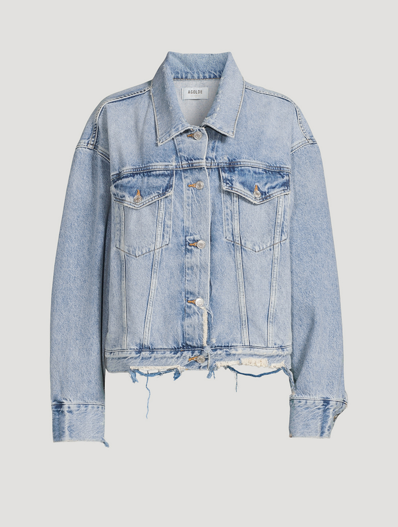 AGOLDE Martika Distressed Denim Jacket | Holt Renfrew