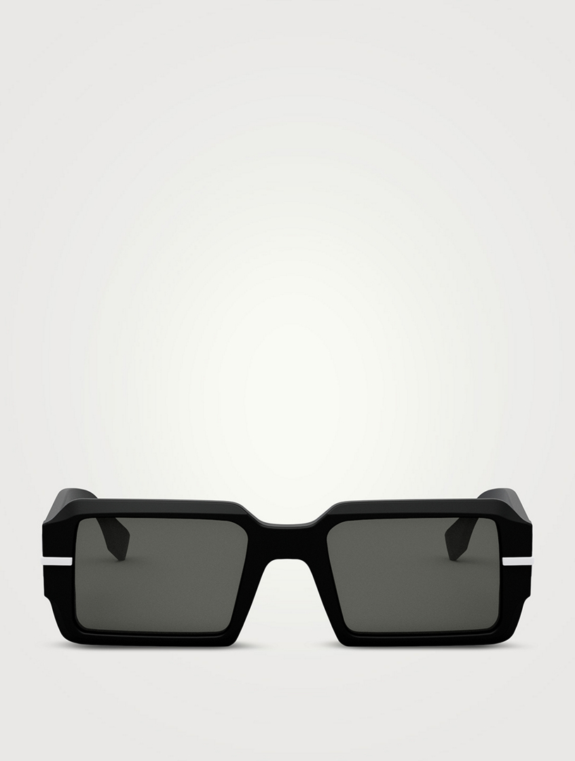 Black Fendigraphy cat-eye logo-print acetate sunglasses