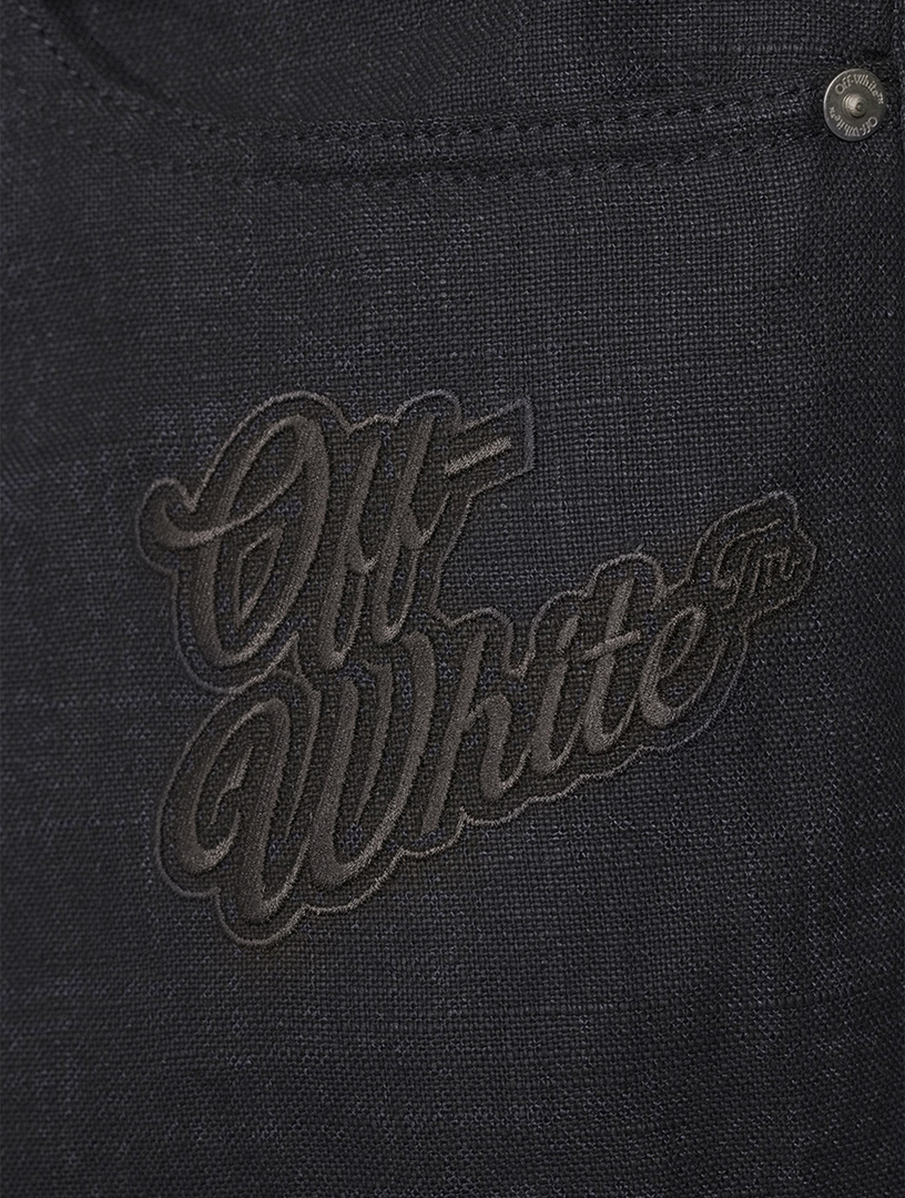 OFF-WHITE 90s Logo Linen Tearaway Pants