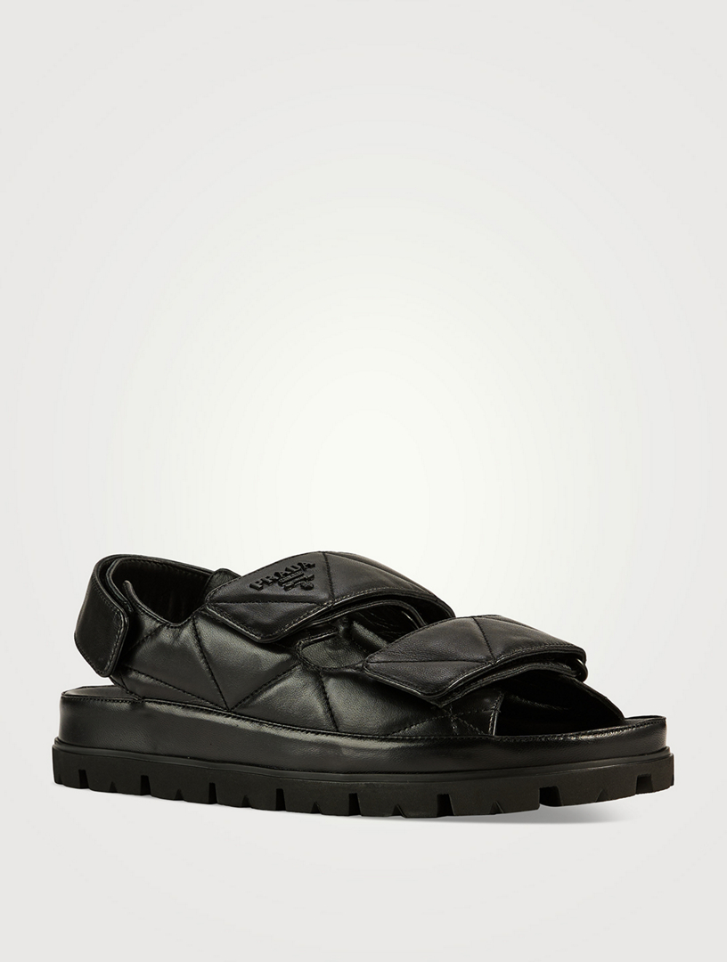 Quilted Leather Sport Sandals