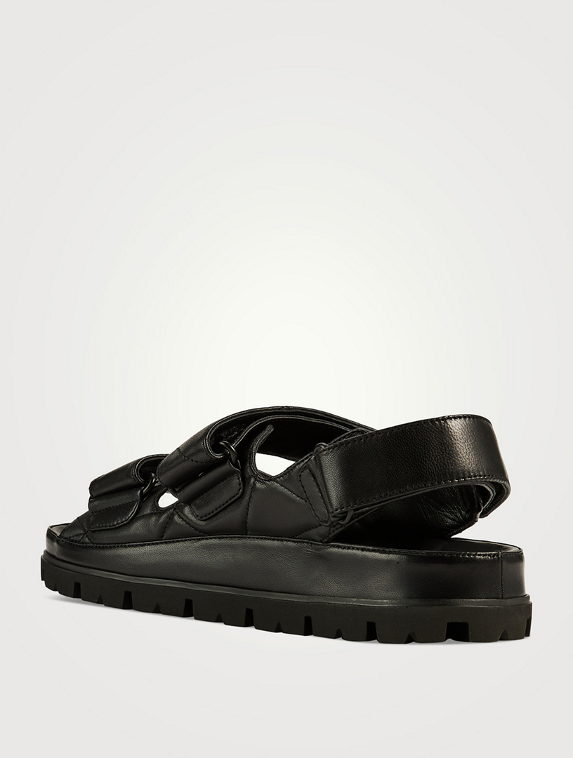 Quilted Leather Sport Sandals