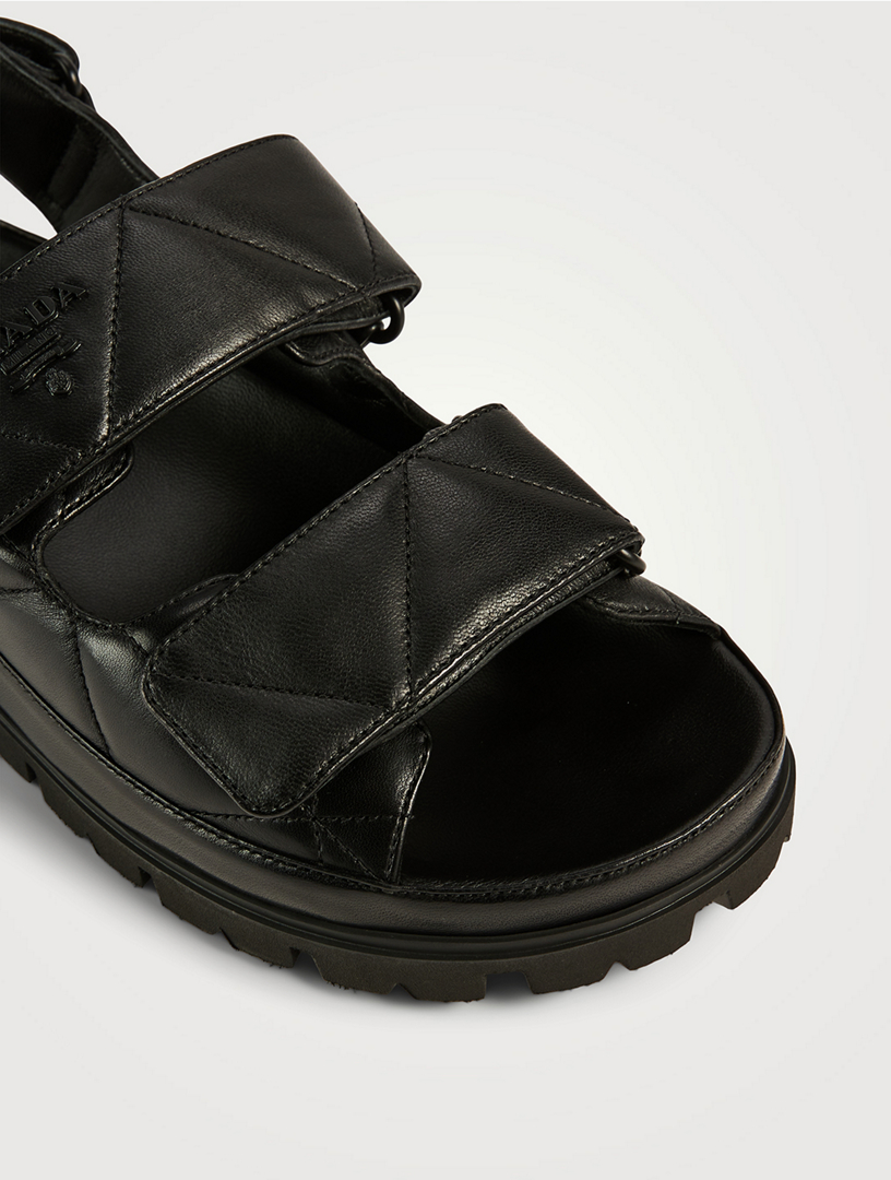Quilted Leather Sport Sandals