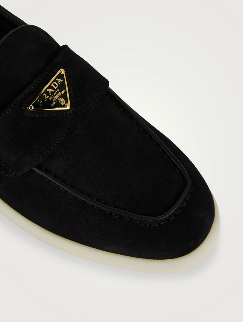 Prada hot sale suede loafers