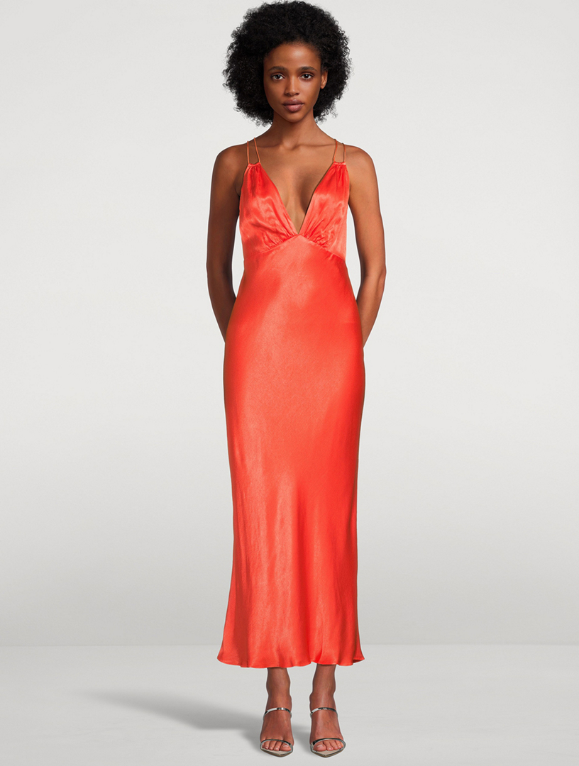 SHONA JOY Mia Bias Cut Satin Slip Dress Holt Renfrew