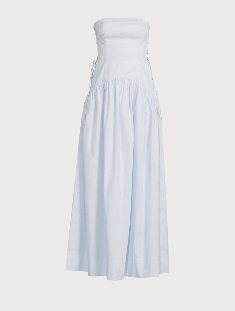 SHONA JOY Amada Lace-Up Strapless Maxi Dress | Holt Renfrew