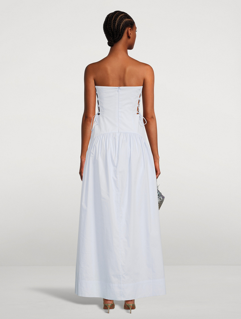 Shona Joy - Royale Strapless Lace Up Maxi Dress