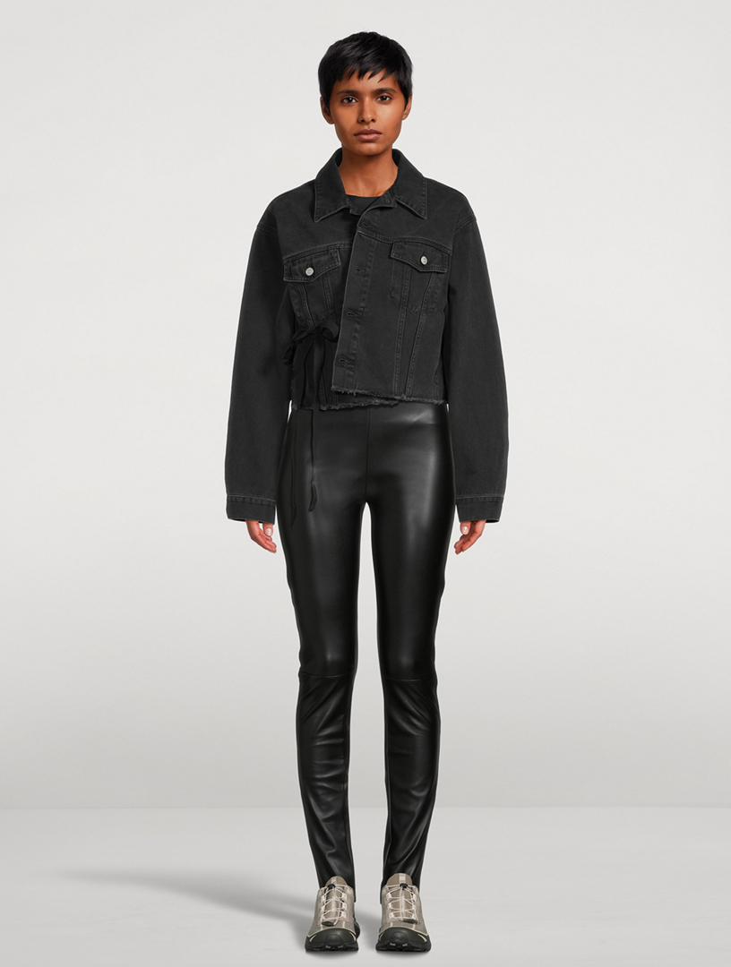 Col Roul Veste Denim Veste Col Mouton Noir Veste En Jean Avec