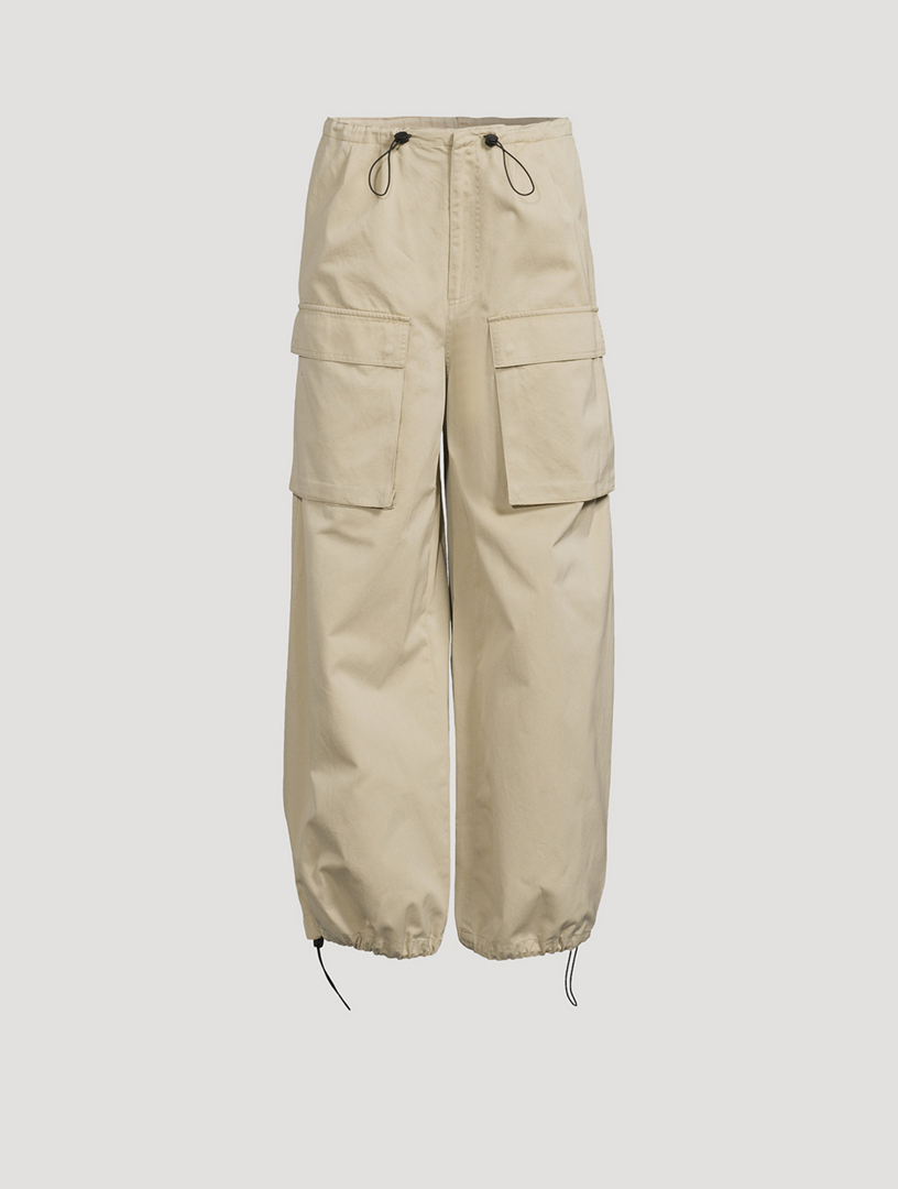 Cotton Gabardine Relaxed Pants